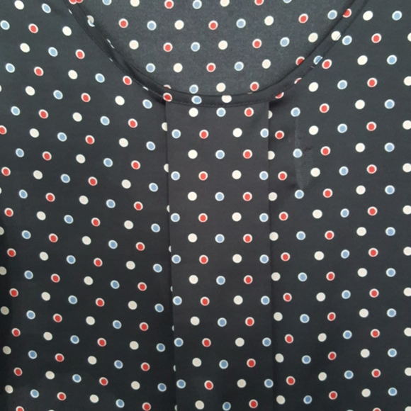 Ann Taylor polka dot blouse top - Picture 4 of 5